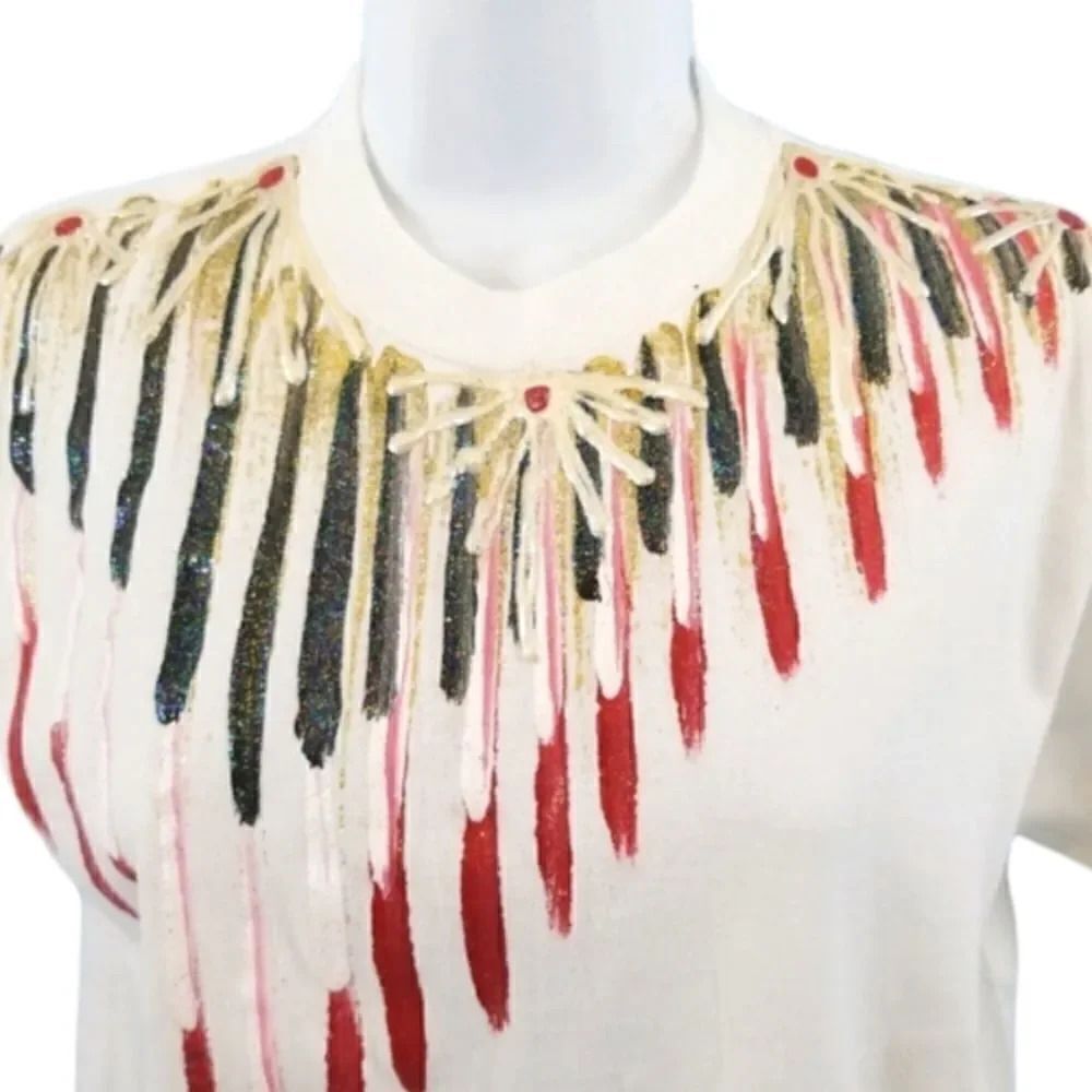 NEW Vintage 80's Custom Hand Painted Tshirt Size Small - Picture 7 of 9